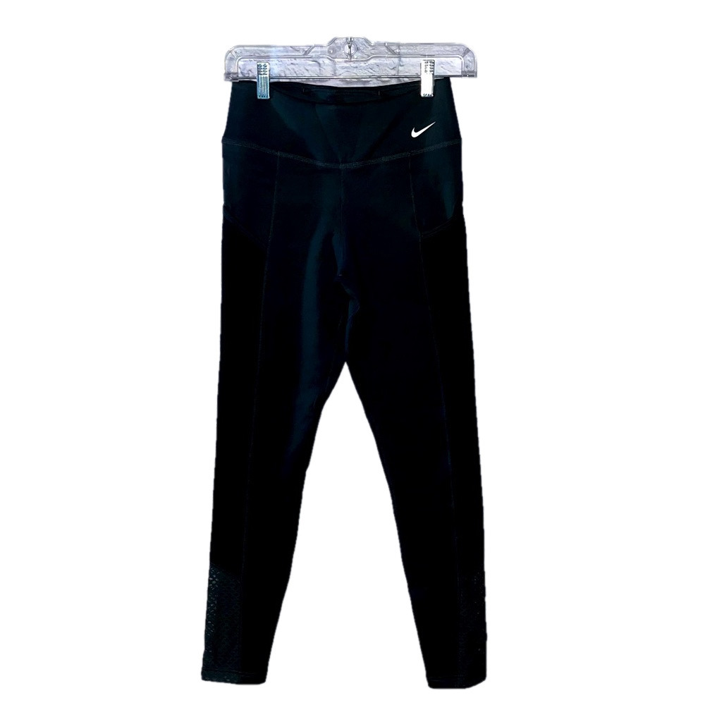 Womens Black Gray Nike Therma Fit workout running walking leggings pants small